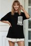 Women's Crew Neck Half Sleeve Basic 100% Cotton Plain Pocket Knit Curve Plus Size Tshirt - 5