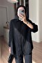 Embroidered Sequin Detail Oversize Shirt - Black