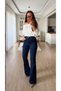 Women's Navy Blue Office-Casual Spanish Paca Women's Jeans Trousers - 3