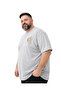 Men's Large Size Melange Gray Crew Neck Short Sleeve Pragt T-Shirt 5Xl-6Xl-7Xl-8Xl - 2