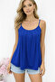 New Season Women's Rope Strap Round Neck Pleated Long Viscose Summer Blouse - 3
