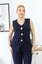 Large Size Stylish Set with Gold Accessories and Ornamental Pockets - 2