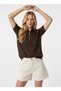 Polo Collar Zipper Detailed Knitwear Blouse Ss26Bz0107