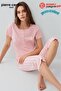 Paris Premium Women's Modal Cotton Comfortable Fit Striped Capri Short Sleeve Pajama Set - 2
