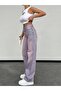 Trend Special Design Wide Leg Jean Pants with Detailled Cuffs - Custom Design Wide Leg Jean with Detailled Cuffs - 3