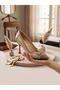 Genuine Leather Evening Dress Women's Shoes - 4