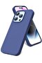 iPhone 14 Pro 6.1-Inch Navy Blue Liquid Silicone Case – Scratch-Resistant & Shockproof