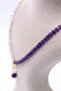 Amethyst Stone Moonstone Citrine Hematite and Pink Quartz Stone Natural Stone Design Necklace 6 mm - 3