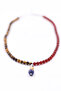Tiger's Eye Agate Stone Moonstone Hematite Citrine Stone Lapis Lazuli Stone Natural Stone Design Necklace 6 mm - 5