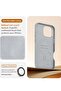 Sophisticated Gladius Grey Leather iPhone 16 Pro Max Case – Softens with Use, MagSafe Compatible - 6