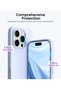 Shockproof Anti-Scratch Baby Blue iPhone 16 Pro Max Case - Liquid Silicone & TPU - 4