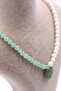 Pearl Stone Aventurine Stone Jade Stone Natural Stone Design Necklace 6 mm - 2