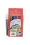 Faber-Castell Color Pencil 12 Pieces + Felt Color Pens 12 Pieces + Wax Crayons 12 Pieces - 6