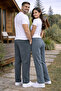 Double Set Premium Men's and Women's 2-Yarn Comfortable Fit Pocketed 2-Piece Sweatpants - 3