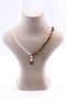 Tiger's Eye Crystal Quartz Stone Citrine Hematite Amethyst and Pink Quartz Natural Stone Design Necklace 6 mm