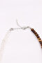 Tiger's Eye Crystal Quartz Stone Citrine Hematite Amethyst and Pink Quartz Natural Stone Design Necklace 6 mm - 6