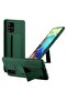 Galaxy A71 4G Magnetic Stand & Holder Hand Strap Grip Kickstand Case, Finger Strap Cover for Samsung
