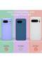 Google Pixel 8a Case – Silicone Phone Case with 1 Screen Protector, Soft Anti-Scratch Microfiber Lin - 2
