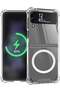 Samsung Galaxy Z Flip 4 Magsafe Clear Case, With Magnetic and Support Wireless Charger, Transparent