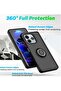 Xiaomi Redmi Note 14 5G Case Cover – Magnetic Car Mount Holder, Rotational Metal Ring Grip, Kickstan - 6