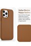 (for iPhone 14 Pro Max) - European Nappa Leather Case - Smoothen and Soften Over Time - Compatible w - 3