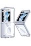 Transparent Magnetic Case for Samsung Galaxy Z Flip 5 – Slim, Shockproof Design with MagSafe Compati