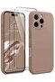 Light Brown Silicone Case for iPhone 16 Pro Max [Camera Protection], MagSafe Compatible, Anti-Scratc