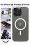 iPhone 16 Pro Ultra Slim Magnetic Case – 6.3 Inch Clear, Shockproof, Wireless Charging Compatible Pr