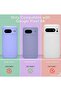 Google Pixel 8a Case – Silicone Phone Case with 1 Screen Protector, Soft Anti-Scratch Microfiber Lin - 2