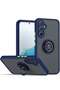 Shockproof Galaxy A34 5G Case with Metal Ring Kickstand – Magnetic Car Mount Holder, Matte Hard Back