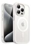 Magnetic Case for iPhone 15 Pro 6.1-Inch Compatible with MagSafe, Translucent Matte Back Slim Shockp
