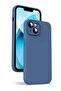 Liquid Silicone Protective Case for iPhone 13 - Blue, Camera Protection, Anti-Fingerprint, Built-In