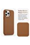 For iPhone 14 Pro Max European Nappa Leather Case - Smoothen and Soften Over Time - Compatible with - 3