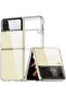 Case for Samsung Galaxy Z flip 4 5G 2022, Clear Slim Phone Case with Transparent Hard PC Back, Soft