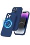 iPhone 14 Pro Max + 2 Pack Tempered Glass Screen Protector Magsafe Case Silicone Phone Case with Mic