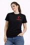 Türkiye Moon Star Printed Fan Jersey T-Shirt - Black