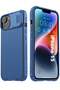 Case for iPhone 15 Camshield Cover with Slide Camera Lens Protection - PC Back & TPU Bumper, Anti-Fi