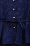 Stoned Buttoned Patterned Jacquard Skirt Top and Bottom Set - Navy Blue - Navy - 4