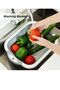 Foldable Multifunction Chopping Board, Collapsible Dish Tub Basin Cutting Board Colander, Vegetable - 3