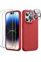 5 in 1 Silicone Case for iPhone 14 Pro Max 6.7-inch, with 2-Pack Screen Protector and 2-Pack Camera