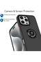 iPhone 16 Pro Max Case Cover – Blue Matte Shockproof Bumper with Metal Ring Holder Kickstand & Car M - 2