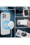 iPhone 14 Pro + 2 Pack Tempered Glass Screen Protector Magsafe Case Silicone Phone Case with Microfi - 5