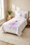 Ballerina Star Pastel Children's Single Pique Set-Princess Modern Pink Lilac Decorative Bedspread - 5