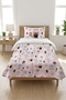 Cute Forest Animals Patterned Baby Pique Set - Nature Themed Nordic Beige Quilted Bedspread - 7