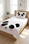 Cute Panda Heart Children's Pique Set-Cute Animal Modern White Pink Decorative Bedspread - 7