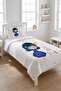 Starry Tale Girl Teen Pique Set - Rainbow Modern Navy Blue Yellow Quilted Bedspread - 3