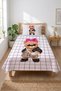 Plaid Cute Teddy Bear Figured Youth Pique Set - Fashion-Themed Modern Powder Black Quilted Bedspread - 6