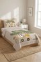 Safari Animal Forest Themed Children's Pique Set - Nature Adventure Modern Khaki Beige Decorative Bedspread - 7