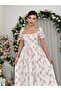 Floral Patterned Maxi Dress with Corset Detail - 8