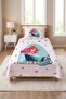 Mermaid Snowflake Baby Pique Set-Winter Dream Scandinavian Mint Navy Blue Decorative Bedspread - 2